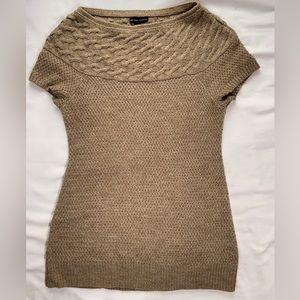 New York & Company Cable Knit Short Sleeve Boatneck Sweater Dress size XS